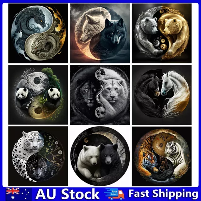 5D DIY Full Drill Diamond Painting Embroidery Animal Art Decor Cross Stitch Kits