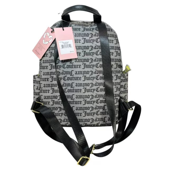 Juicy Couture LOLLIPOP  backpack gothic logo black and grey neon yellow nwt 2