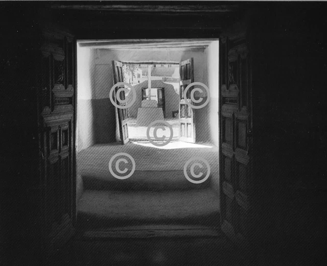 Book Plate Ansel Adams B/W 7.25 x 9.25" Interior, Santuario de Chimayo, NM, 1960