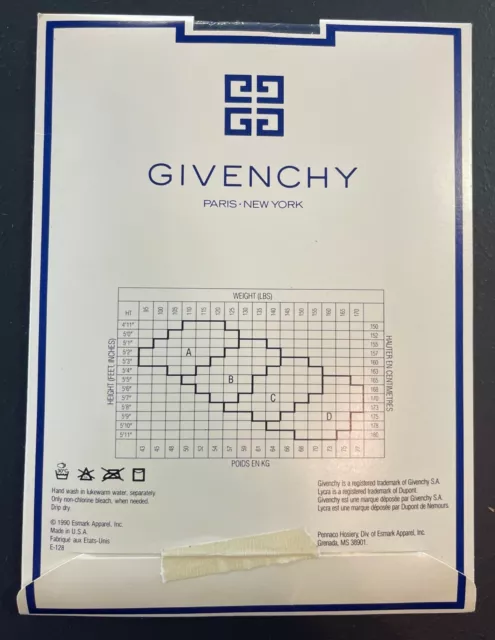 GIVENCHY FRENCH ULTRA Sheer Leg Pantyhose Navy Dots Size C Light ...