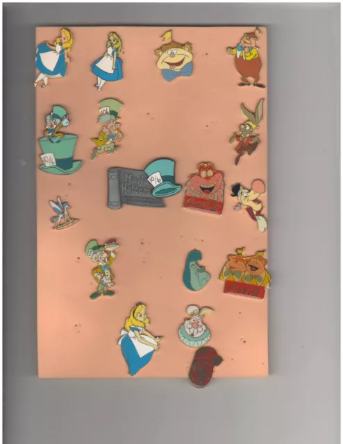 Alice in Wonderland Authentic Disney pins collection