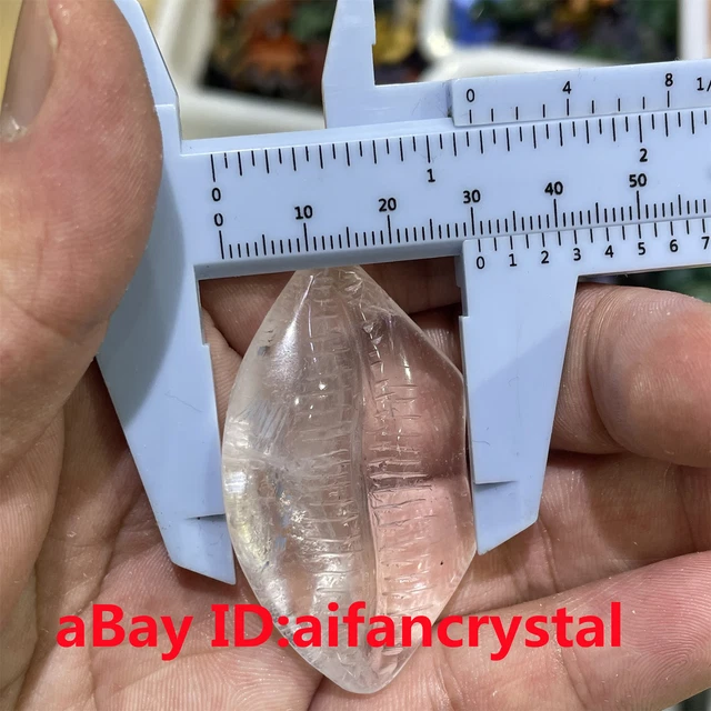 1PC Natural White crystal red lips Carved red lips Reiki quartz crystal Healing 8