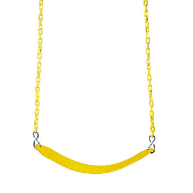 Gorilla Playsets Extreme-Duty Swing Belt with Coated Chains Yellow
