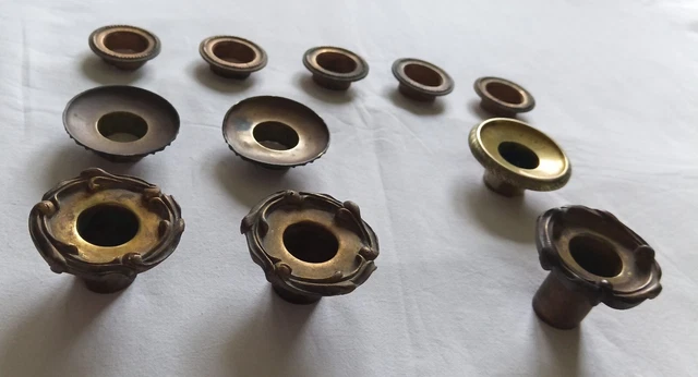 Lot De 8 Bobèches En Bronze/laiton – Décor Hippique – Pour Lustre Ou Bougeoirs