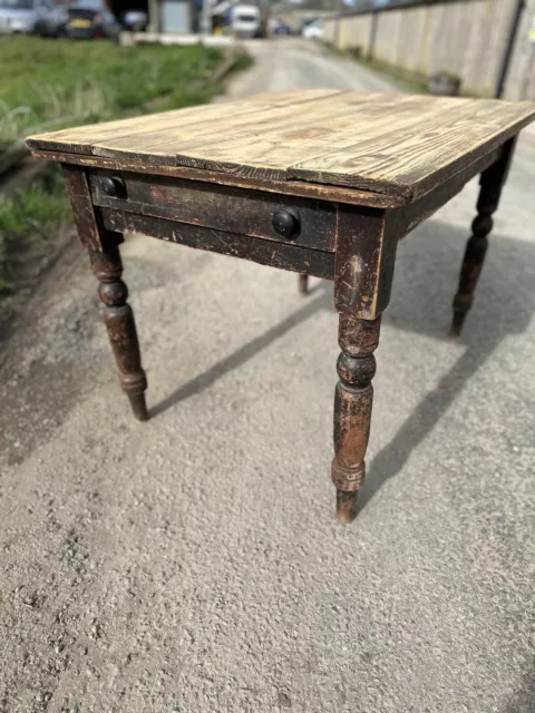 Victorian Scrub Top Kitchen Scullery Table - Delivery Possible