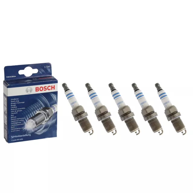 Bosch 5x  Zündkerze Zündkerzen Audi, Seat, Skoda, VW 0 242 240 653