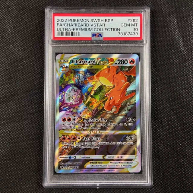 PSA 10 Charizard VStar SWSH262 Pokemon Promo Full Art Holo Karte Edelstein Neuwertig