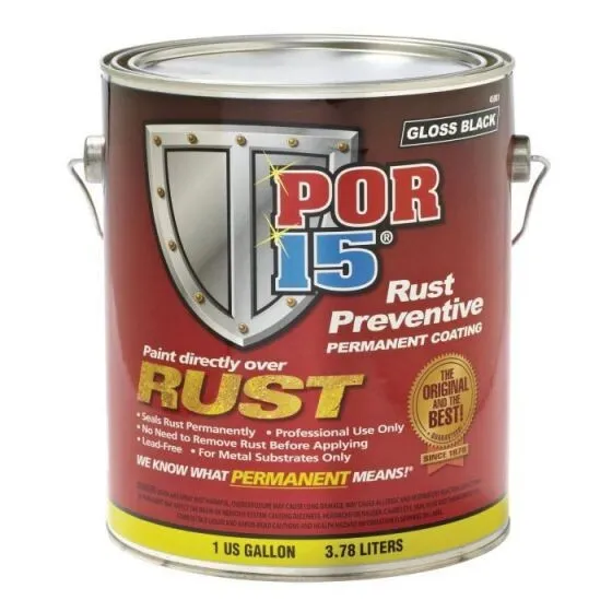 #45001 POR-15 Rust Preventative Paint Gallon Gloss Black