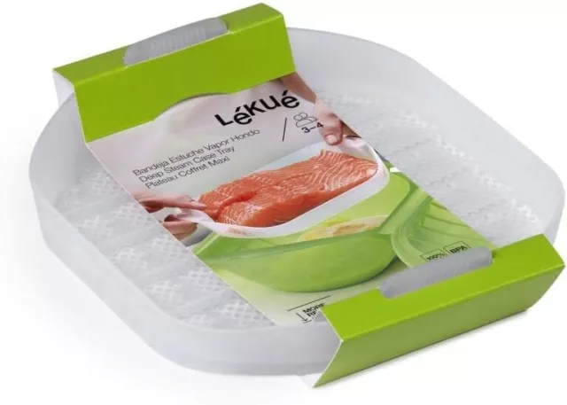Lékué Multipurpose Tray Deep Steam case 3-4 pers, Silicone, 19.5 x 17 x 4 cm