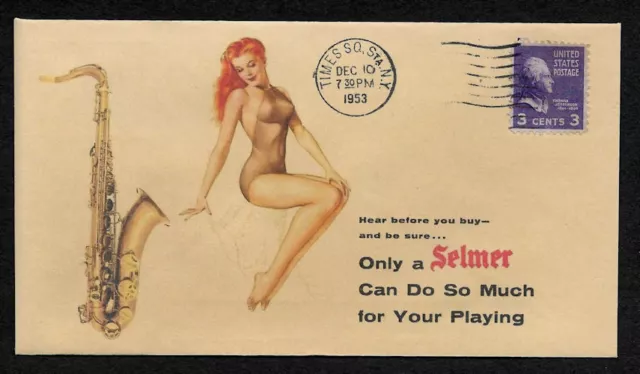 1954 Selmer Mark VI Mark 6 Tenor Ad Featured on Collector's Envelope *op367