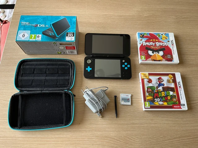 Console NINTENDO New 2DS XL noir et Turquoise + jeux (très bon état) proche neuf