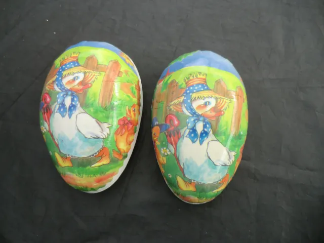 Altes schönes Papp Osterei Ostern 18x11 cm Ei aus Pappmasche Nr-9