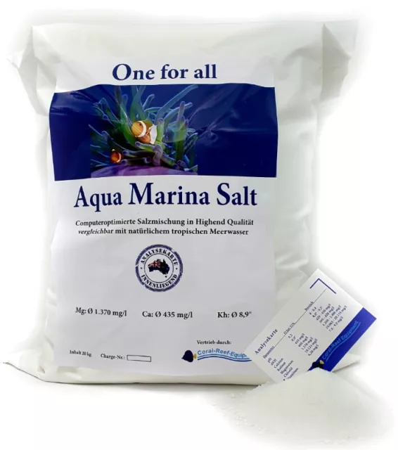 Coral Reef Aqua Marin Salt- Meerwasser Salz Weich SPS LPS Korallen Beutel 20 kg