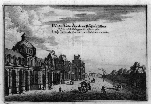 PARIS -   DôME DU PALAIS DES TUILERIES - Gravure du XVII siècle