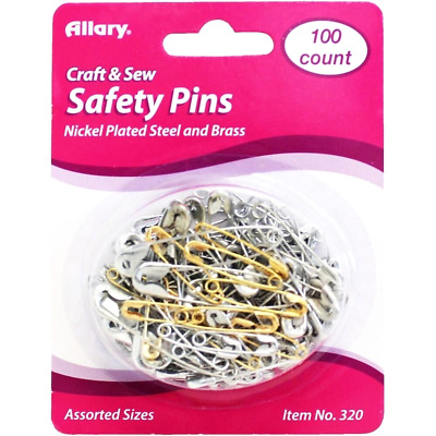 Pines de seguridad (tamaños surtidos), 100/paquete de Allary