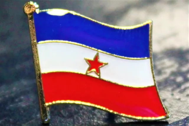 YUGOSLAVIA Yugoslavian Metal Flag Lapel Pin Badge *NEW*MIX & MATCH BUY 3 GET 2 F