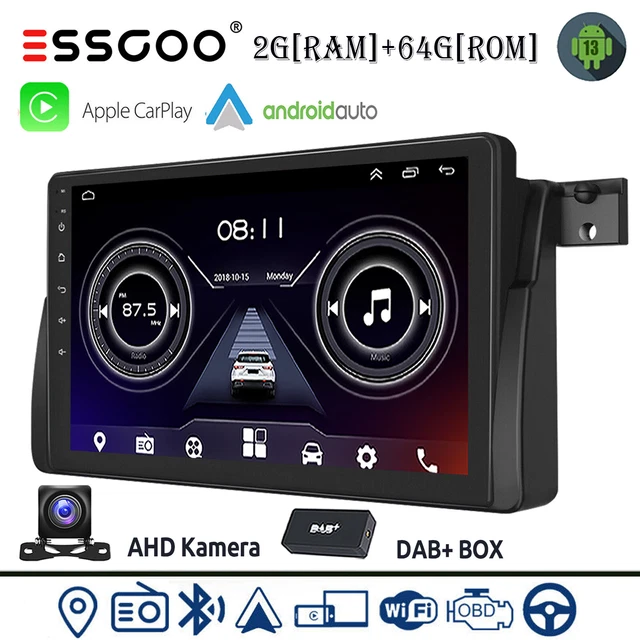 Autoradio Android Pour BMW Série 1 (2004-2012) - Écran Tactile 9 Pouces, CarPlay/Android Auto Sans Fil, GPS, DSP Audio - Compatible E81 E82 E87 E88 - 6