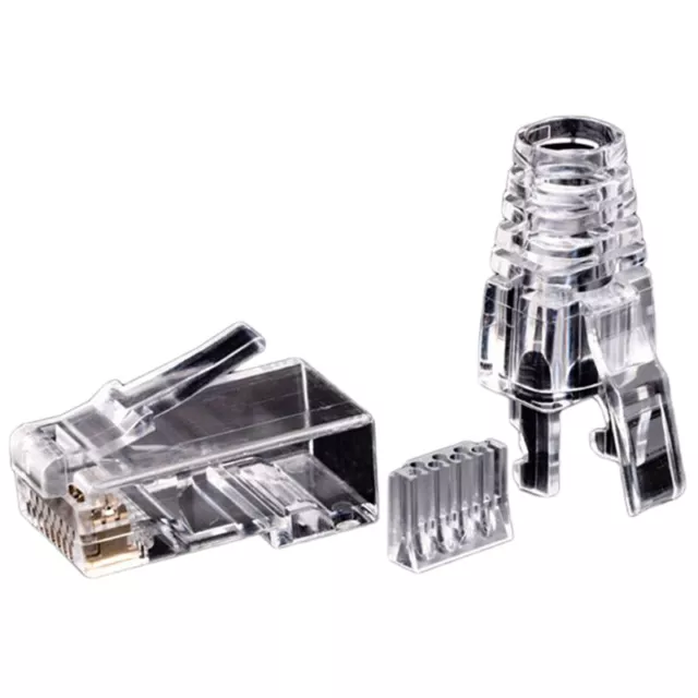 50 PièCes SéRies Cat6 RJ45 Connecteur UTP CâBle Ethernet Jack 8P8C RéSeau B4