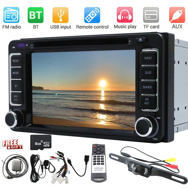 For Toyota 6.2" Double Din Car Radio Stereo GPS Navi CD DVD Player HD Camera Map