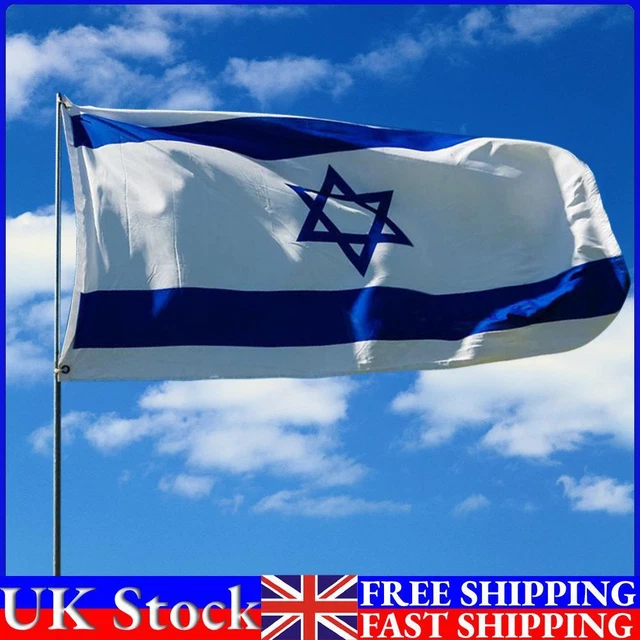 Hanging National Flag Sunproof Print Israel Flag for Indoor Outdoor Decoration
