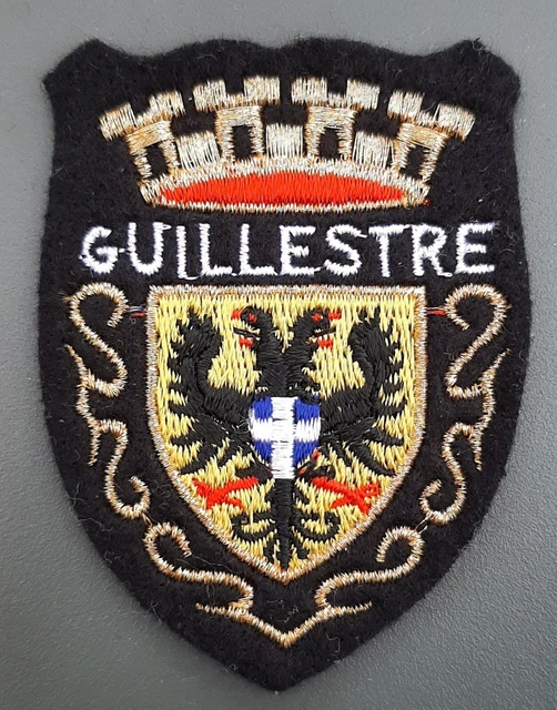 Patch écusson GUILLESTRE Blason Ski Montagne - Vintage, 6x8 Cm, Origine France
