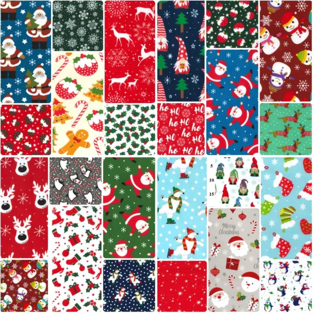 Christmas Fabric Scraps Off Cuts Remnants 20 Pieces Crafts Patchwork Card Making