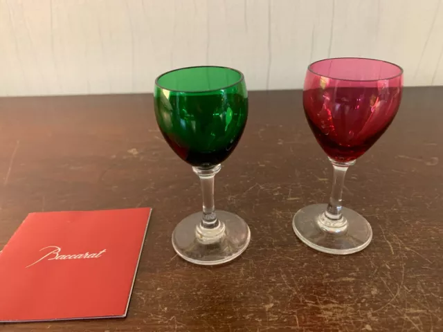 2 verres à liqueur en cristal de Baccarat (prix des deux)