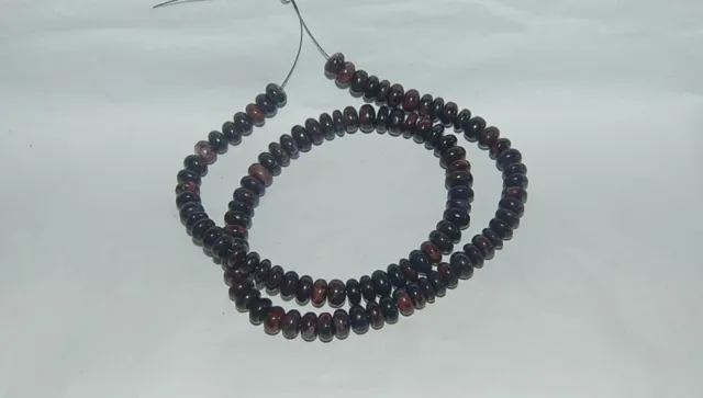 SOUTH AFRICAN SUGILITE BUSTAMITE 7.5-8MM RONDELLE BEADS - 17.75" Strand - 1013E