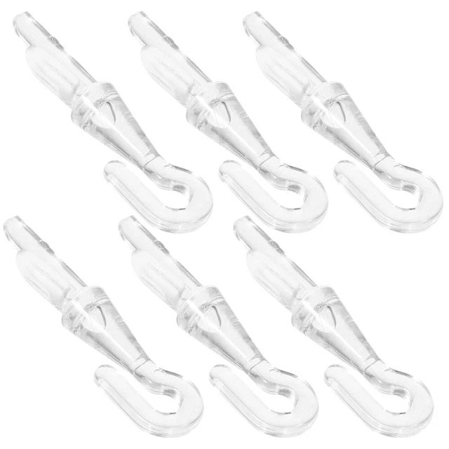 6 Pcs Mini Blind Wand Hook Shutter Turn Rod Head Mini Hooks Component