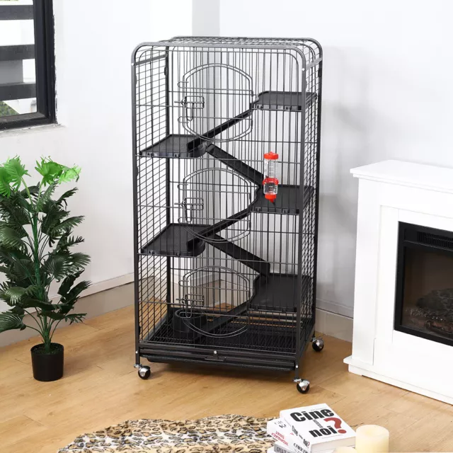Large Rat Ferret Chinchilla Cage 132cm 5 - Level Platform with Detachable Stand