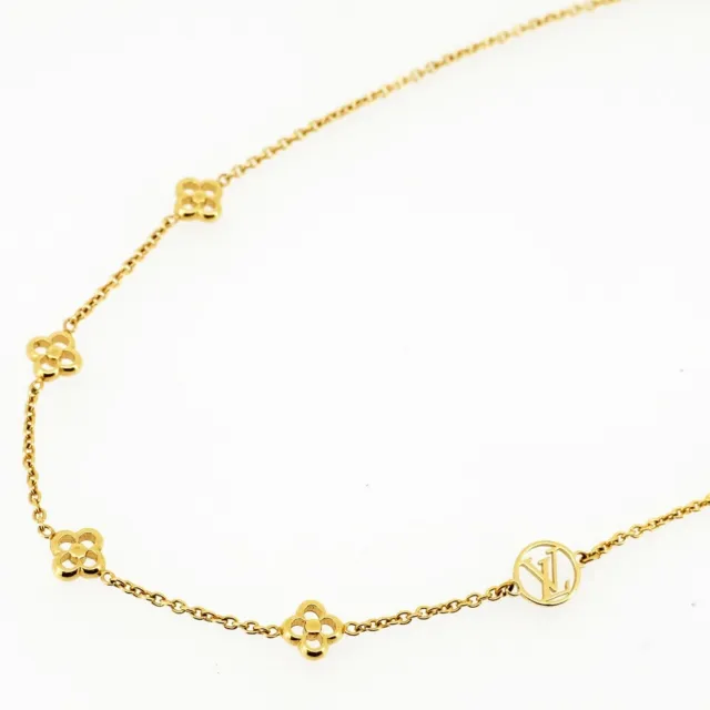 Louis Vuitton M69472 Collier Damier White Necklace Gp Ladies Gold