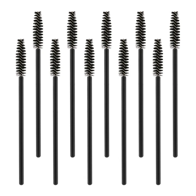 50 piezas cepillo de brillo de labios para extensión de pestañas herramienta aplicador