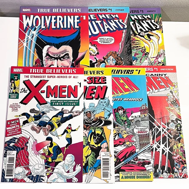 True Believers X-MEN Marvel Comic Book Lot wolverine new mutants giant size