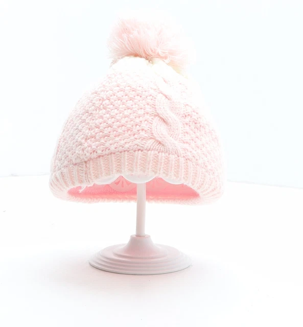 Cappello Bobble Rosa Geometrico Acrilico Ragazza Noce moscata Taglia Unica