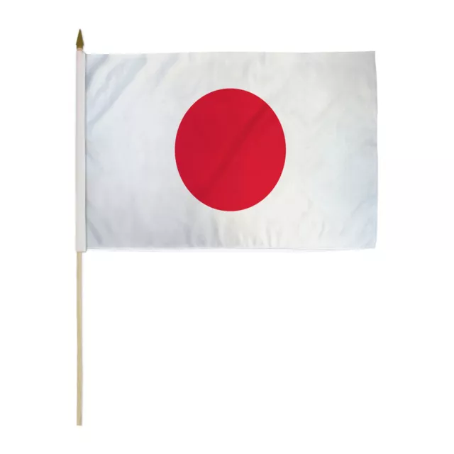 1 Dozen Japan Flags 12x18in Stick Flag Japanese Flag