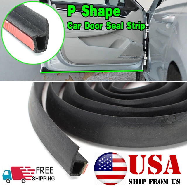 P-Type Car Rubber Seal Hollow Windshield Door Panel Strip Weatherstrip Rainproof