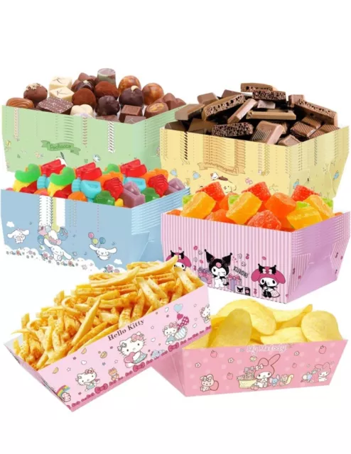 Hello Kitty & Friends Party Decorations 24 Count Paper Trays for Popcorn Hot Dog