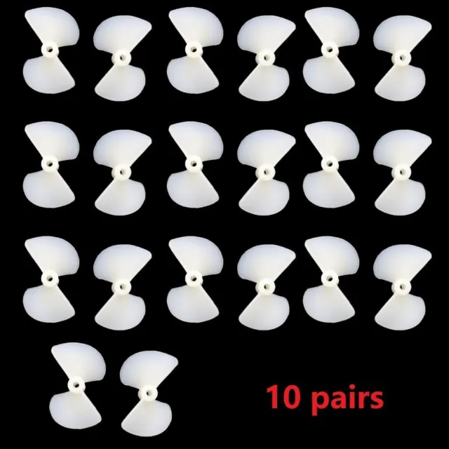 10 Pairs For DIY RC Boat Nylon 2-Blade CW/CCW 2MM 26MM Propeller Shaft Prop New