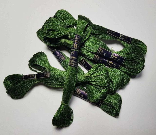 Lot De 5 Fils Floche Rayonne Pour Tissage à La Main – Vert, Rose, Turquoise