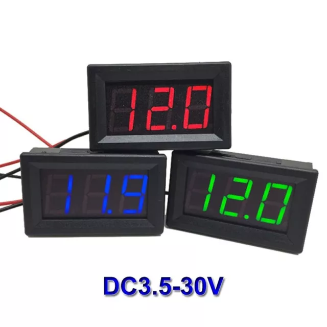 LED 12V ~ 24V Digital Display Voltmeter Car Motorcycle Voltage Gauge Panel Meter