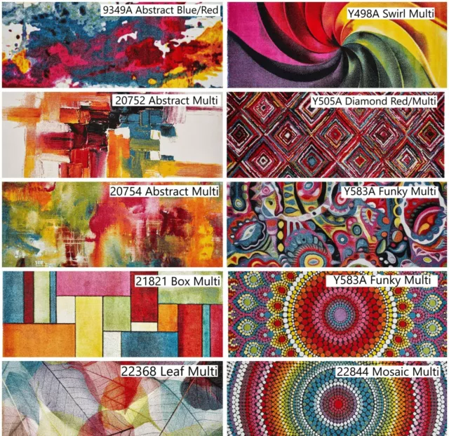 Tappeto moderno multicolore funky colorato astratto arcobaleno piccolo grande tappetino