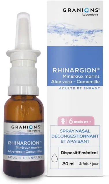 Rhinargion Spray Nasal - Décongestionnant Et Apaisant - Granions® - Spray 20 Ml