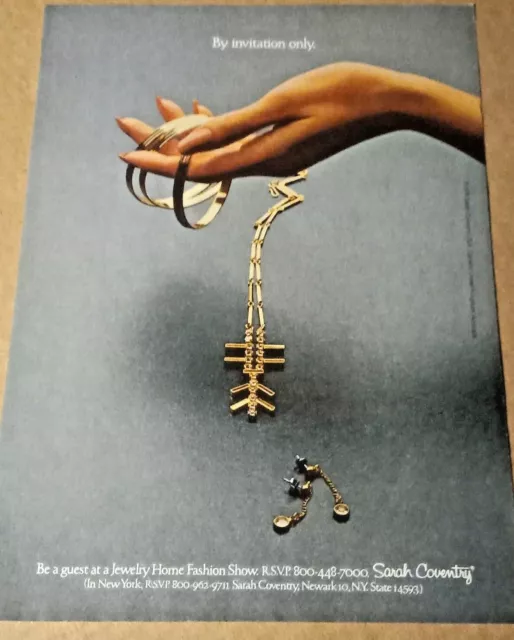 1970 print ad - Sarah Coventry fashion jewelry Orbit swirl vintage  advertising