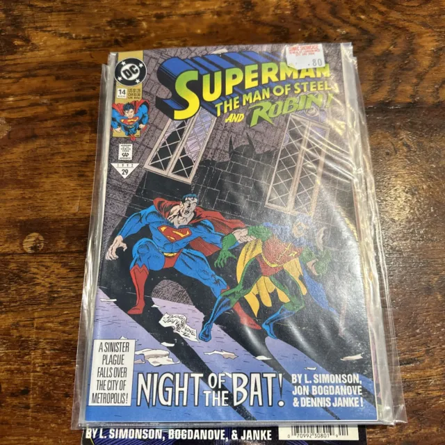 Dc Comics Superman The Man Of Steel Number 14 1992 Fantastic Copy Robin Batman
