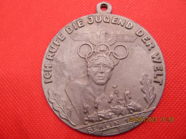 Berlin 1936 Games of the XI Olympiad medal, Ich rufe die Jugend der Welt