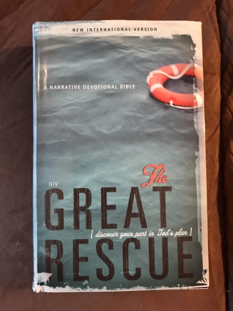 NIV The Great Rescue Narrative Devoltional Bible Hardcover 2012