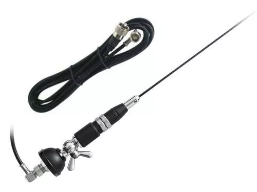 1125 mm SIRIO SNAKE 27 SCHWARZ,  " N "CB-Mobilfunkantenne + 4m Kabel RG58