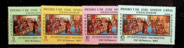 SALVADOR Sc 774-5,C239-40 NH ISSUE OF 1967 - LOCAL HISTORY