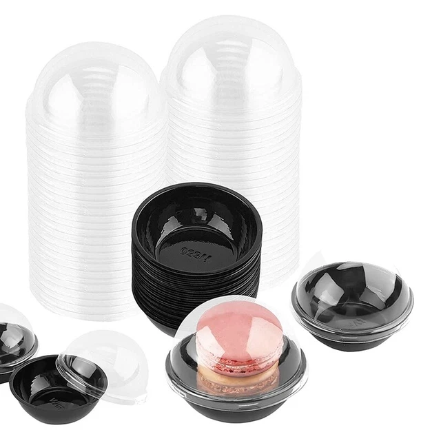 50 Confezioni Contenitore Cupcake Trasparente In Plastica, Singolo 6668