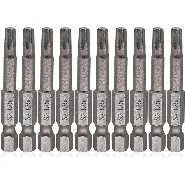 Punte cacciavite Torx professionali 10 pz con punta magnetica e Se